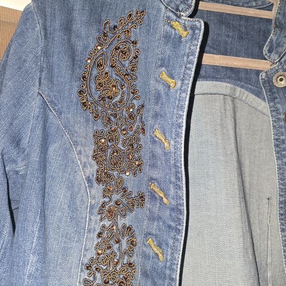 Embroidered Denim Jacket - Picture 2 of 3